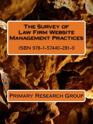 cover image of The Survey of Law Firm Website Management Benchmarks